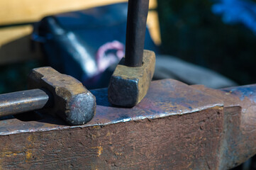 blacksmith tools and fixtures for hand forged metal