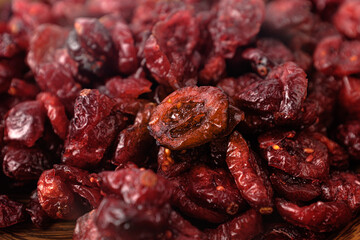Cranberries on a white background
