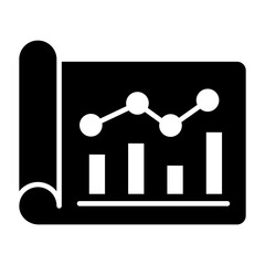 A glyph design, icon of polyline chart