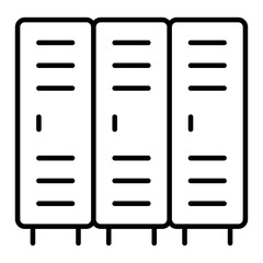 A linear design, icon of lockers