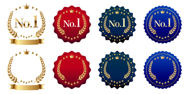 ランキング, 王冠, フレーム, 金のベクターアイコンイラスト白背景