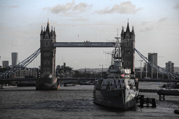 Modern London through monotone perspective...