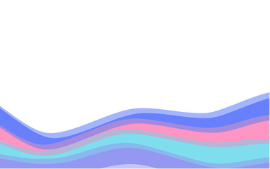 Abstract background for a banner with smooth lines in pastel colors. Vector illustration with bright colored waves