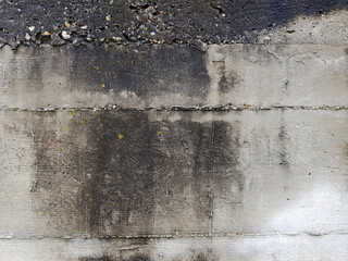 textures of water-stained concrete wall