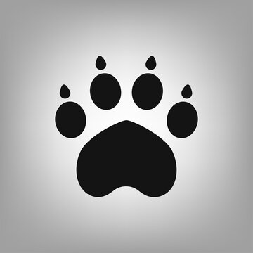 Paw icon for the interface of applications, games.