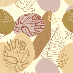 Bohemian elegant background. Abstract seamless pattern for textile, paper, invitations, wallpaper. 