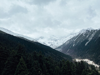 clouds over the mountains