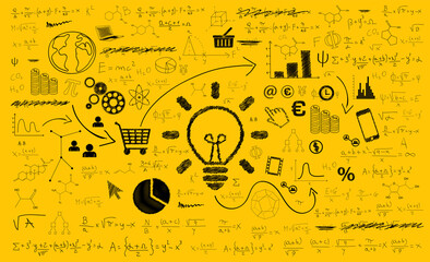 sfondo, grafica, idea, lavagna, investimento, matematica, start up © xyz+