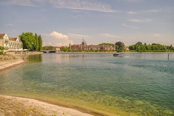 Cityscape of historical downtown in Konstanz at Summer and sunny day, Germany.