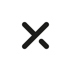 Cross button icon. Cancel, close page button for web and mobile UI design.