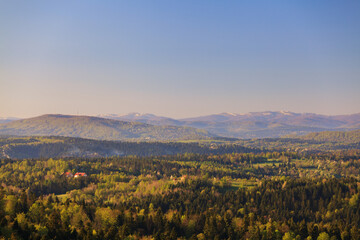 panorama of the Bieszczady Mountains