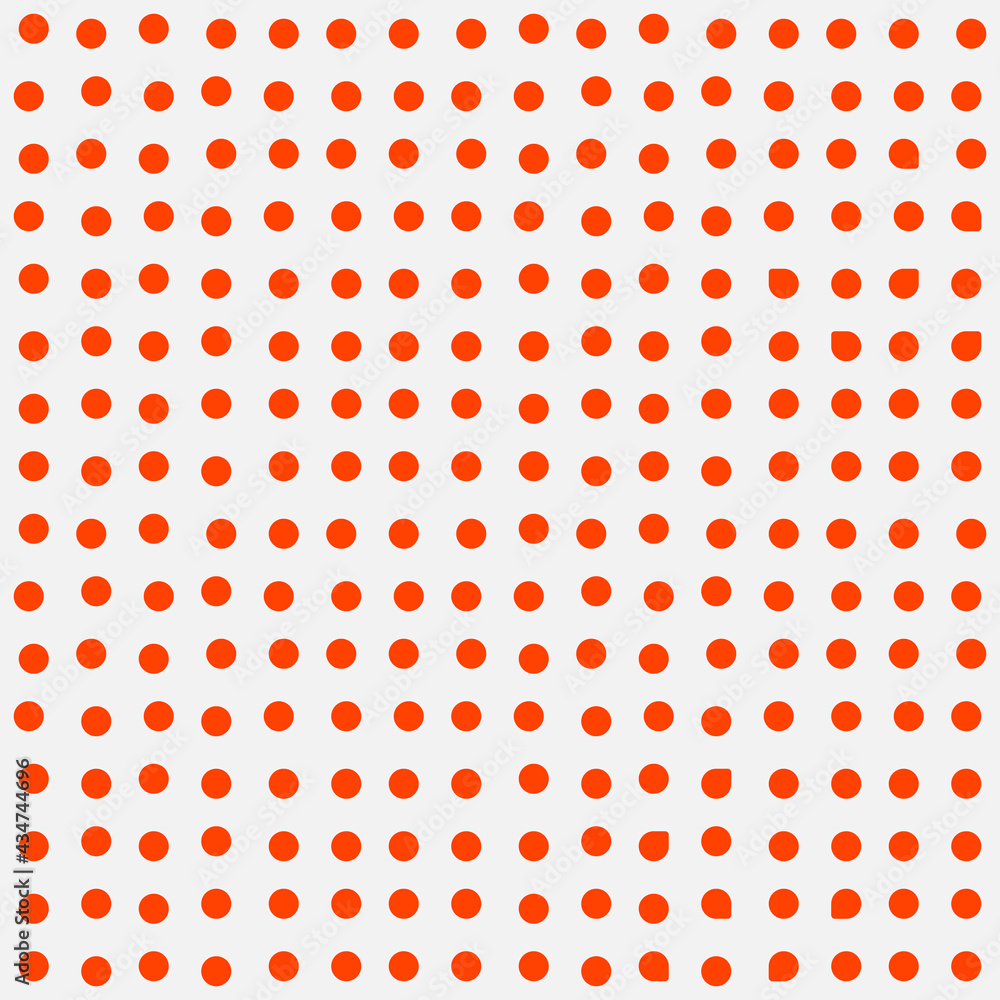 Aufkleber orange seamless dots pattern. vector.