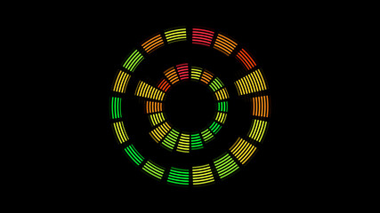 Circular colourful music equaliser bar illustration 