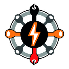 vector image symbol electricity