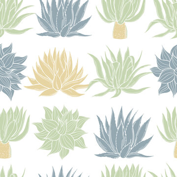 Agave. Vector pattern.