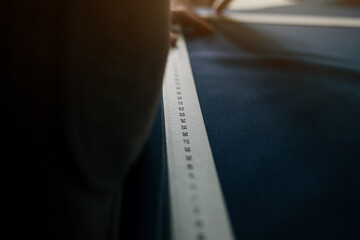 close-up of a metal measure