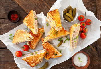 Sandwich mit Thunfisch und Kaese