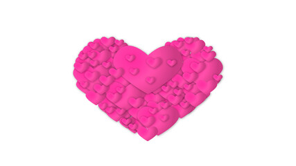 Many Hearts Symbol Illustration