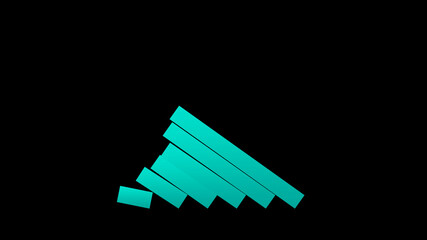 Recession Graph Illustration All Bar Falling on Black Background