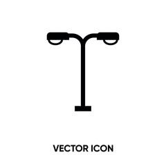 Street lamp vector icon. Modern, simple flat vector illustration for website or mobile app. Lamp symbol, logo illustration. Pixel perfect vector graphics	