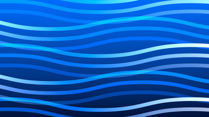 Blue Sea wave simulation Illustration