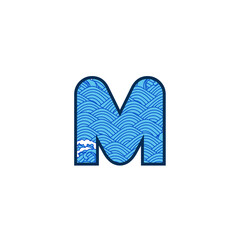 Initial letter M logo vector design template