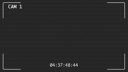 CCTV Cam 1 main monitor display with scan-lines on black screen