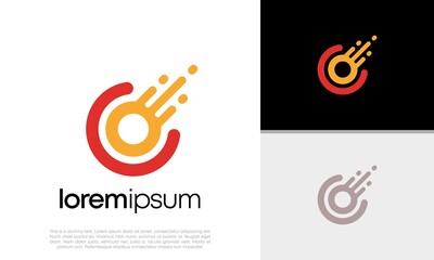 Space vector design templete. Comet logo. Galaxy. Set logo - vector © harika013