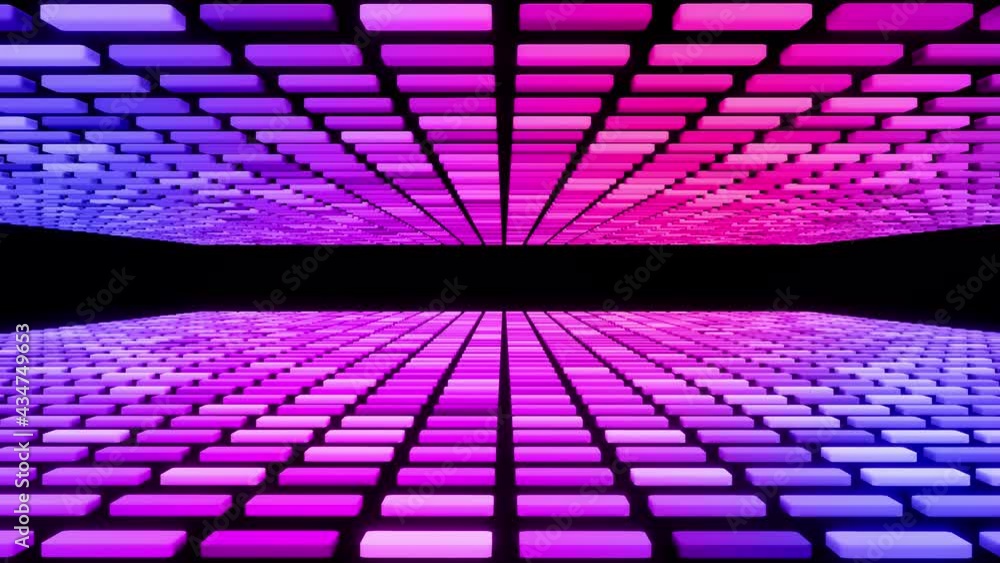 Poster 3d abstract geometric creative dark bg with looping flowing animation, black columns rise and fall f
