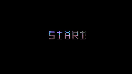 Start Text Glitch Effect on Black Background