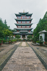 Wangu Tower in old town of Lijiang, Yunan, China