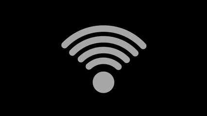Off Wifi Icon Connection Sign on Black Background