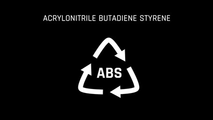 Acrylonitrile butadiene styrene or ABS Recycle Symbol