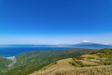 Fototapeta na wymiar 静岡県西伊豆スカイラインから見た景色