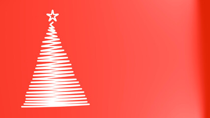 Clean Simple Christmas Tree with copy space