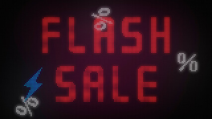 Fototapeta premium Flash Sale Text on LED Screen Panel