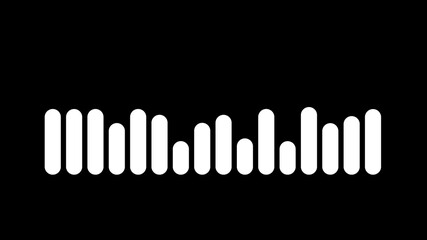 Monochrome Equalizer Audio Wave Visualization