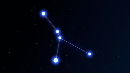 Obraz na płótnie Canvas Cancer Constellation Zodiac Sign on Space Star Background