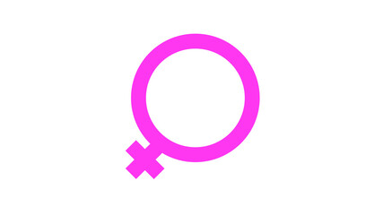Female Sex Symbol on White Background