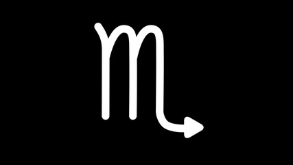 Scorpio Zodiac.Sign or Symbol on Black Background