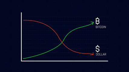 Bitcoin Compare to US Dollar Graph