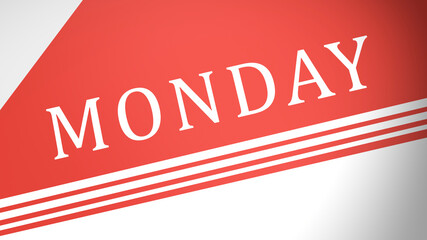 Today is Monday Calendar Illustration