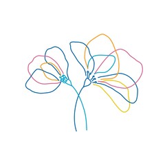Vector drawing of flowers.