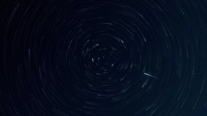 Star Trail with Shooting Stars Seamless Loop Background