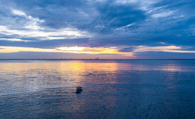 Mobile Bay at sunset 
