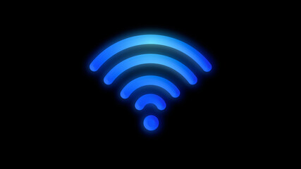 Glowing Wifi Signal Symbol