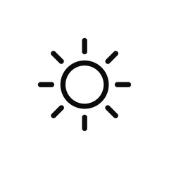 Sun icon vector. Sunshine sign