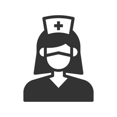 Nurse Icon vector illustration .