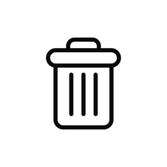 Garbage icon vector. Trash sign