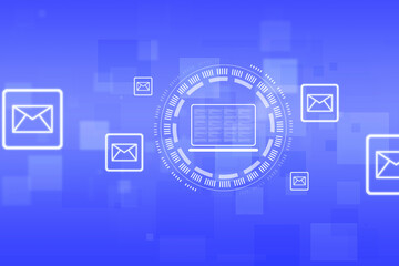 2d illustration abstract envelope background 